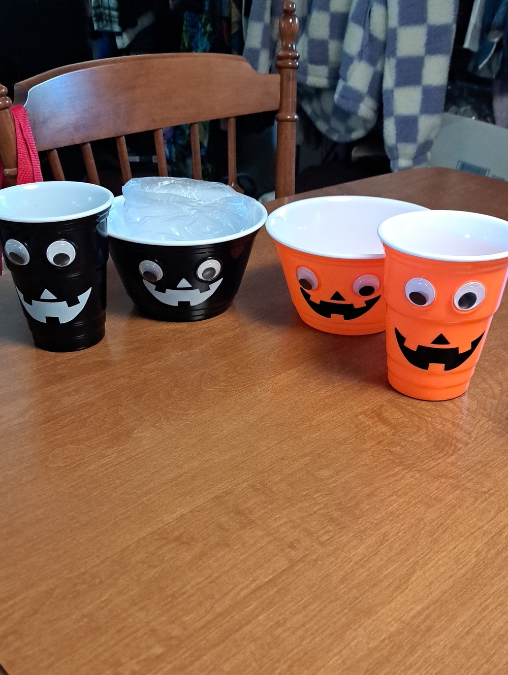 Halloween Pumpkin Party Cups and Bowls - Orange & Black